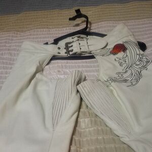 White Harley Davidson woman's leather chaps